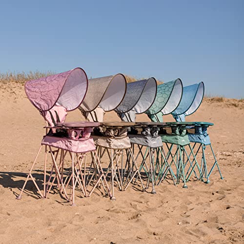Baby Delight Go with Me Uplift Deluxe Portable High Chair | Travel High Chair | Sun Canopy | Indoor and Outdoor | Blue Wave - color: Blue Wave