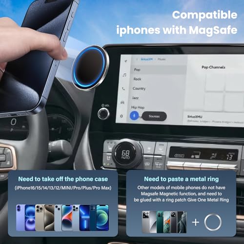 Car Phone Holder Fit for Grand Highlander/Grand Highlander Hybrid 2024-2025 Accessories Dash Organizer with MagSafe Cell Phone Mount 12.3-inch, Cell Phone Automobile Cradles Hands-Free 360° Rotation - size: 24-25 Grand Highlander/ Grand Highlander Hybrid