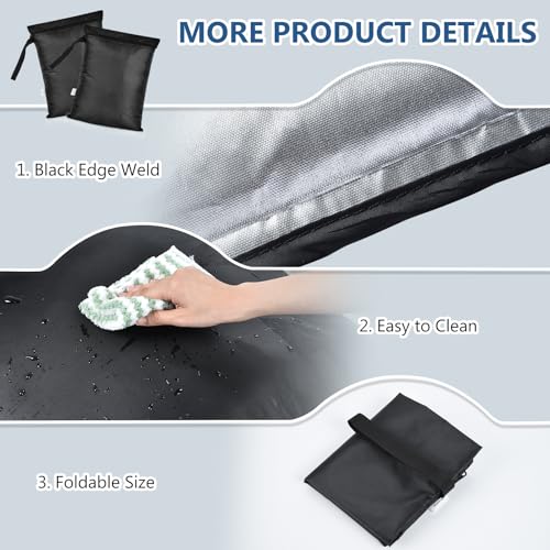 OTraki 2PCS Small Wet Bag for Swimsuit 12x14 Inch Waterproof Wet Dry Bag | Wet Clothes Bag with Handle & Zippered Reusable Washable Travel Bags for Beach Pool Yoga Gym, Drying Do Not Exceed 176℉ Black