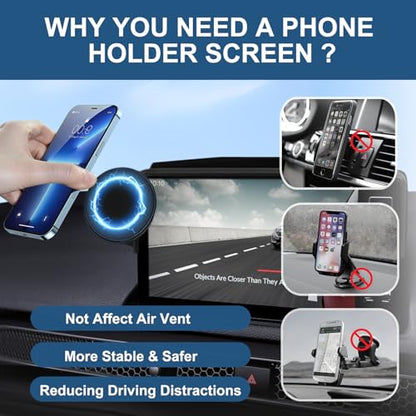 Car Phone Holder for 2022-2025 Honda Civic Accessories 7/9-inch Screen Fixed Clip, Magnet Cell Phone Mount Compatible with MagSafe, Hand-Free 360° Rotation Phone Automobile Cradles Not Affect Air Vent - size: 2022-2025 Honda Civic