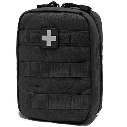 Carlebben EMT Pouch MOLLE Ifak Pouch Tactical MOLLE Medical First Aid Kit Utility Pouch - color: Black