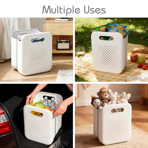 Goderewild Large Collapsible Laundry Basket, Space-Saving Wall-Mounted Hamper Organizer for Home, Dorms, RVs, Measures 13" x 9.5" x 17.5" In - size: L
