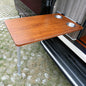 Rv Tables, Wall Mounted Folding Table with Telescopic Legs & Cup Holder for Campers Motorhomes Caravan and Yacht(Brown) - color: Brown