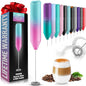 Zulay Kitchen Powerful Milk Frother Wand - Handheld Stainless Steel - Battery Operated Drink Mixer for Coffee, Lattes, Cappuccino, Matcha - Froth Mate Frother Gift - Bright Bubblegum - color: Bright Bubblegum, size: Classic Froth Mate