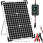 SUNAPEX 30W Solar Battery Charger: 12V Waterproof Solar Panel Kit - Aluminum Trickle Charger for Car Battery with Controller - Battery Tender Motorcycle Boat Marine RV Trailer Tractor Truck - size: 30W - Standard