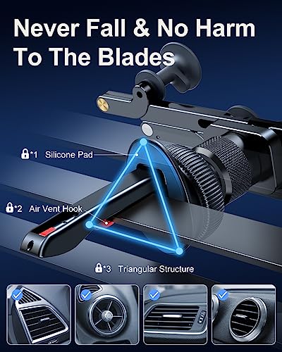 OATSBASF Gravity Car Phone Mount, Invisible Air Vent Mount for iPhone 17/16/15, Samsung Z Fold 7/6, Google Pixel 10/9 Pro Fold, Samsung S25 Ultra/S24 & All Phones, Fits Unfolded Foldable Phones (X06) - size: X06