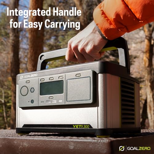 Goal Zero Yeti Portable Power Station, Yeti 300, 297 Watt Hour LiFePO4 Battery, Water resistant & Dustproof Solar Generator For Outdoors, Camping, Tailgating, & Home, Clean Renewable Off-Grid Power - style: Yeti 300