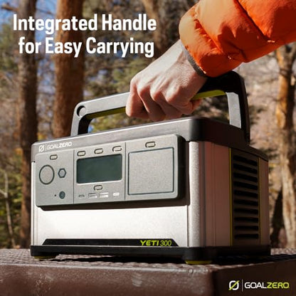 Goal Zero Yeti Portable Power Station, Yeti 300, 297 Watt Hour LiFePO4 Battery, Water resistant & Dustproof Solar Generator For Outdoors, Camping, Tailgating, & Home, Clean Renewable Off-Grid Power - style: Yeti 300