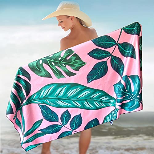 Quick Dry Towel Extra Large 78x35 Inch - Microfiber Beach Towel - Perfect for Beach, Travel, Swimming, Pool, Yoga, Hiking, Camping - Lightweight, Fast Drying, Compact for Adults (La Fashion) - color: La Fashion, style: Extra Large 78x35"