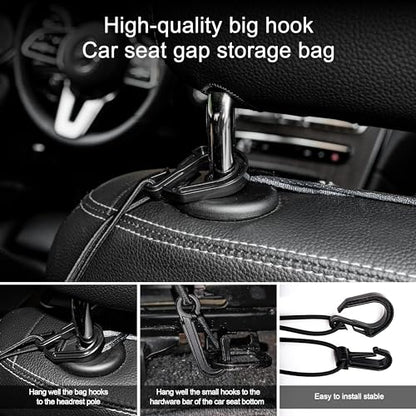 3 Layer Car Mesh Organizer Between Front Seats, Pet Dog Kid Net Barrier Car Net Pocket Elastic Storage Bag Tissue Purse Holder for SUV Truck Van, 15.7 x 13.7 Inch - size: 15.7 x 13.7 Inch