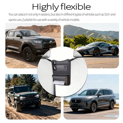 Car Back Seat Organizer with Double-Sided Storage & Tissue Holder - Universal Fit for Sedans, SUVs & Trucks - Durable Car Storage Pocket for Phones, Water Bottles & Essentials