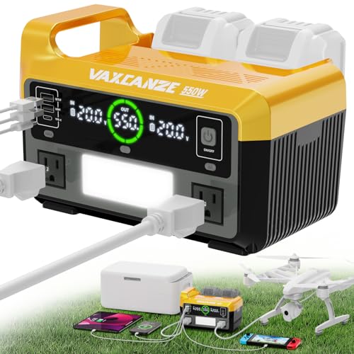 550W Power Inverter for Dewalt, DC 20V to AC 110V Pure Sine Wave, Portable Power Station with 2 USB Ports & 1 AC Outlet & 1 Type-C Fast Charging, Battery Adapter with LED, Battery Not Included - size: 550W