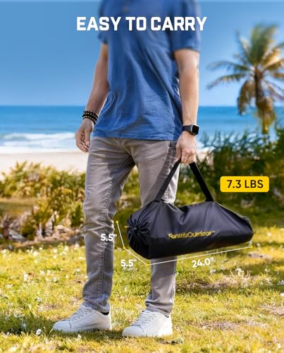 FanttikOutdoor Zeta V11 Pro Camping Table, Portable Folding Roll Up Table with Lightweight Aluminum Top & Carry Bag for Camping, BBQ, Tailgating Party, Picnic, Backyard, Medium - size: 23.1" x 22.9" x 22.7"