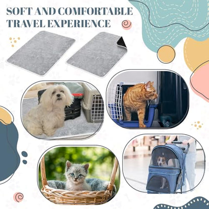 Drydiet 4 Pcs Pet Carrier Pad Travel Pet Reversible Dog Mat Replacement Liners for Travel Dog Bed Pad Washable Plush Double Sided Bed Mat for Cat Kennel Crate(Grey,17 x 11 Inch) - color: Hello from Amazon Selling Partner Support, I'm ha