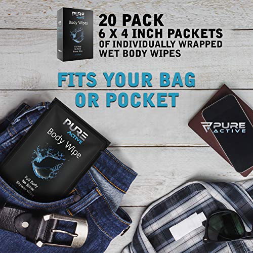 Shower Body Wipes, 40 Individually Wrapped Personal Hygiene Body Wipes for Women and Men, Keep Clean After Gym Travel Camping Outdoors Sports - style: 40 Wipes Normal