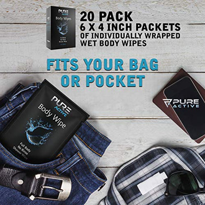 Shower Body Wipes, 40 Individually Wrapped Personal Hygiene Body Wipes for Women and Men, Keep Clean After Gym Travel Camping Outdoors Sports - style: 40 Wipes Normal