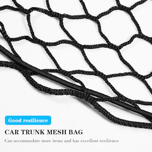 Car Rear Cargo Net, Adjustable Elastic Automotive Trunk Organizer Mesh Pouch Bag, Stretchable Cargo Storage Net, Vehicle Interior Accessories, Universal for RV, SUV, Truck (Small) - size: 35.43 x 15.75inches