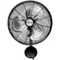 Hurricane 16" High Velocity Pro Oscillating Metal Wall Mount Fan w/ 3 Speeds, Black - Corded Electric Air Cooling Unit w/Powerful 2400 CFM Airflow for Home, Garage, Gym, Workshop & Greenhouse - style: 16" High Velocity