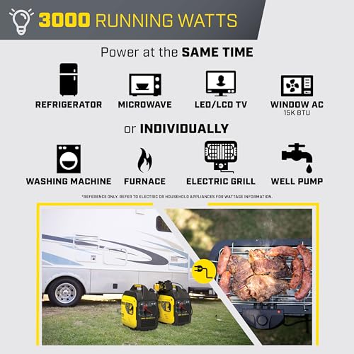 Champion Power Equipment 4000-Watt Dual Fuel RV Ready Portable Inverter Generator with Quiet Technology and Free 3-Year Warranty