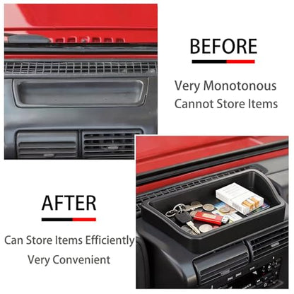 LIUQING Center Console Dash Tray for 1997-2006 Jeep Wrangler TJ Dashboard Storage Box Organizer Interior Accessories