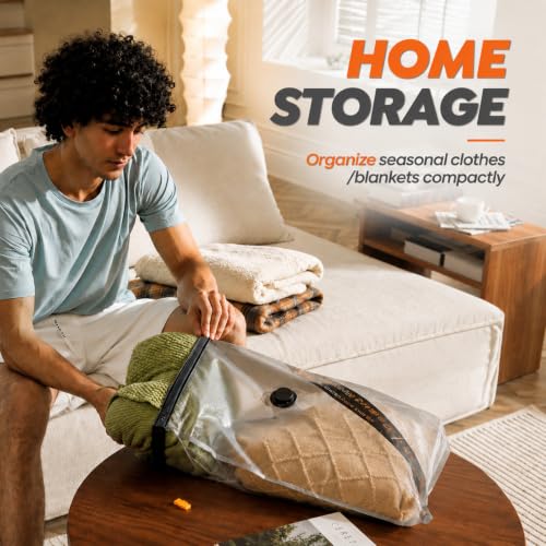 Rechargeable Wireless Pump Travel Storage Bags Set - 15 Pack Large Size Vacuum Bags for Travel & Home, Space-Saving Compression Packing for Clothes, Blankets & Bedding - size: 15 Large Size