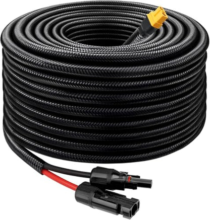 MOOKEERF Solar to XT60 Cable 10AWG 50FT Solar Connector to XT60 Adapter Cable for Solar Panel to Battery RV Portable Power Station Solar Generator - 50 Foot - size: 50FT