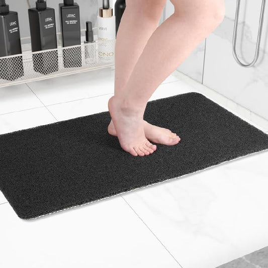 Hargiis Non-Slip Bathtub Mat, Anti Slip Shower Mat, Fast Drying Bathtub Mats, Foot Scrubber Mat, Anti Slip Mat for Tub, Floor, Bathroom, Kitchen, Home, Hotel (Black 36"×24") - color: Black, size: 36" x 24" (Rectangular)