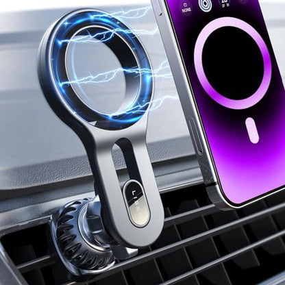 LISEN for MagSafe Car Mount, Magnetic Phone Holder for Car Vent Phone Mount, Air Vent Hands Free Phone Mount, Super Magnetic Phone Mount, Gifts Car Phone Holder Magnetic for iPhone 17 Pro Max 16 15 - color: Black