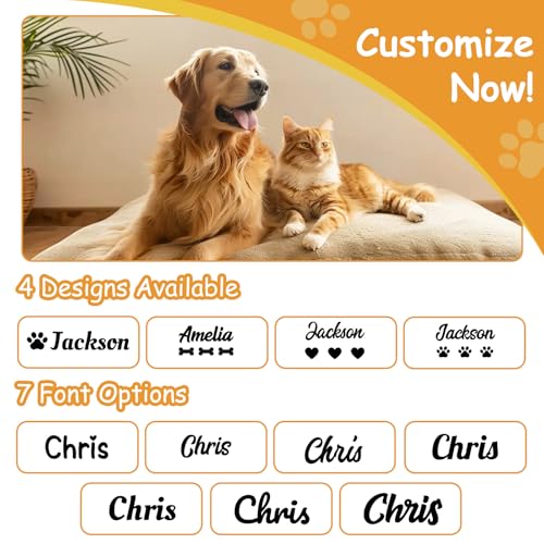 Personalized Dog Blanket with Pet Name, Custom Dog Blanket, Personalized Embroidered Flannel Puppy Blanket, Customized Cat Bed Blankets with Pattern, Pet Cat Dog Gifts for Christmas - size: Large