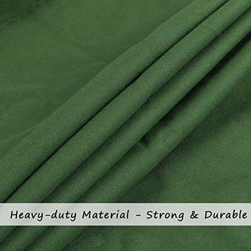 Cotton Canvas Laundry Bag with Handles & Drawstring Straps, Heavy Duty Extra Large Laundry Bags for Laundromat and Household, 25.5x34 Inch, Army Green - color: Army Green