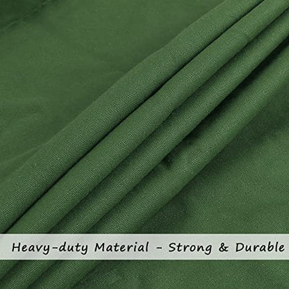 Cotton Canvas Laundry Bag with Handles & Drawstring Straps, Heavy Duty Extra Large Laundry Bags for Laundromat and Household, 25.5x34 Inch, Army Green - color: Army Green