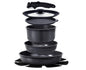 GiPP Ceramic Pots and Pans Set Non Stick, Nonstick Detachable Handle Cookware Sets, Healthy Non Toxic PFAS PFOA & PTFE Free, Dishwasher ＆Oven Safe, Induction Kitchen Pot and Pan, 8 Piece Grey - color: Dark Gray, size: 0802