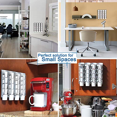 STORAGENIE Coffee Pod Holder for Keurig, Wall Mount Side Mount K Cup Storage, Perfect for Small Counters (3 Pack/ for 15 pods, EverGreen) - size: 3 Pack