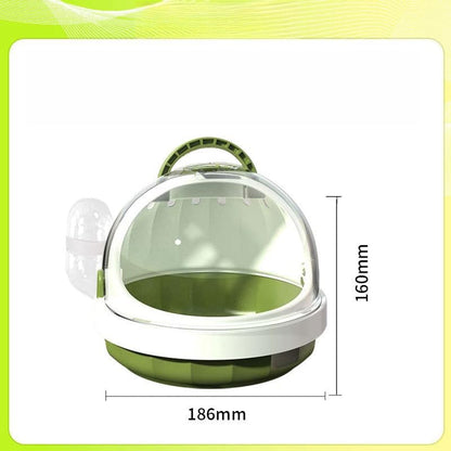 Guinea Pig Carrier Cage with Water Bottle, Portable Hamster Travel Carrier Carry Case for Small Pets, Gerbils, Mice, Dwarf Hamster (Green) - color: Green