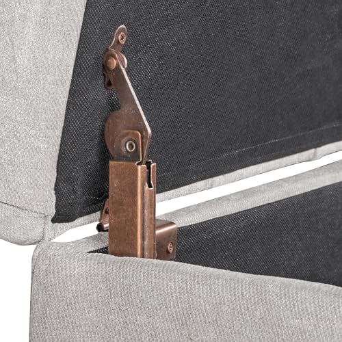 HomePop Ainsley 40" Storage Ottoman Bench - Grey - color: Grey