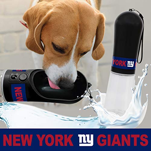 Dog Water Bottle. NFL New York Giants PET Water Bottle. Best Cat Water Bottle. Water Fountain Dispenser for Dogs & Cats. - color: New York Giants