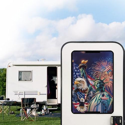250th Anniversary of Freedom RV Door Window Shade Cover Privacy Camper Sun Shade 16x25 Collapsible RV Door Window Shade Cover, Sun Blackout Fabric for Camper Trailer - color: 250th Anniversary of Freedom