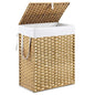 DUMOS Woven Laundry Basket with Lid, 90L Large Capacity Hamper, Removable & Machine-Washable Liner, Foldable Rattan Clothes Hamper, Sturdy Steel Frame, Odor Control, Goose Yellow - color: Goose Yellow, size: 90L