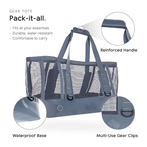 MISSION Boat Gear CASSI Heavy-Duty Outdoor Tote and Waterproof Marine-Grade Mesh Boat Bags - color: Steel Blue, size: 70 Liter