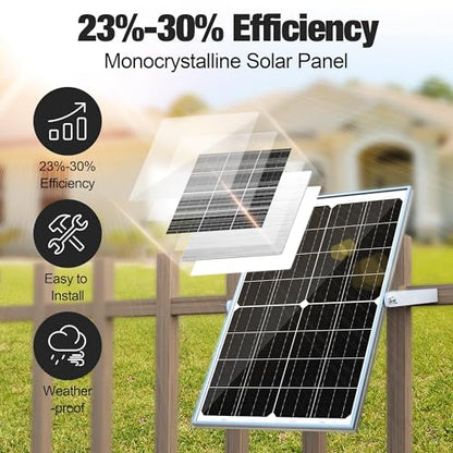 SOLPERK 15W Solar Battery Charger 12V Waterproof Solar Panel Charger + Upgrade 8A Charge Controller+ Adjustable Mount Bracket for Car, Motorcycle, Boat, Marine, RV,Trailer, Tractor,Truck, etc. - size: 15W