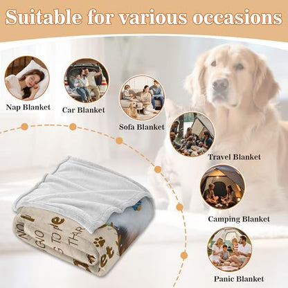 Personalized Dog Blanket with Photos, Dog Memorial Gifts for Loss of Dogs, Custom Dogs Memorial Blanket with Pictures & Name, Customized Pet Blankets Sympathy Remembrance Passing Away Gift - color: Design7
