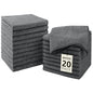 UNIMADE Washcloths - 20 Pack - Face Towels (12" x 12"), Highly Soft Wash Cloths and Hand Towels, Fast Drying Multi-Purpose Microfiber Cleansing Cloths for Bathroom, Hotel, Spa, and Salon - Grey - color: Grey, size: 20Pack