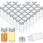 Didaey 100 Pcs Small Clear Vials Spice Mini Jars with Lids Mini Glass Bottles with Screw Aluminum Metal Caps Tiny Jars Sample Containers for Powder Cream Cosmetic Jewelry Wedding (10 ml,Silver Caps) - color: Silver Caps, size: 10 ml