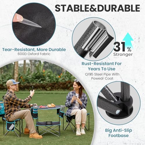 FUNDANGO Folding Tripod Stool, Lightweight Portable Fishing Chair with Thick Padded Seat, 440 Lbs Heavy Duty Outdoor Camping Chairs with Carry Bag for Walking Hunting Hiking Travel - color: Black Tripod-1 Pack