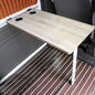 Rv Folding Wall Table with A Removable Tabletop to Save Space. Includes Cup Holders and is Suitable for Campervans, Rvs, Small Apartments, and Kitchens.(Oak)
