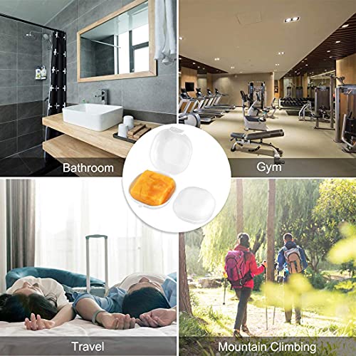2 Pack Travel Soap Case, Portable Travel Soap Container Small Holder Case, Airtight Soap Box Tray for Shower Bathroom Outdoor (White) - color: White-small