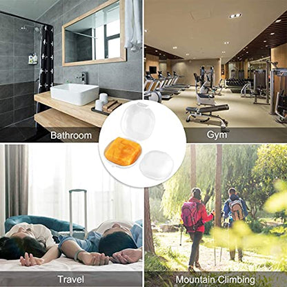 2 Pack Travel Soap Case, Portable Travel Soap Container Small Holder Case, Airtight Soap Box Tray for Shower Bathroom Outdoor (White) - color: White-small