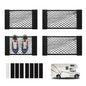 CARFIB Car Net Pocket Trunk Organizer RV Wall Bag Elastic Small Cargo Nets Mesh Adhesive for SUV Boat 4pcs