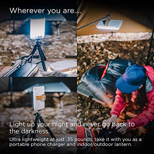 CLAYMORE 3Face Mini (Light Gray) - Lightweight and Portable LED Area Light for Outdoors, Camping, Tent, Emergency, and Industrial Use. Rechargeable Lantern with USB-C, Up to 60 Hours Battery Life. - style: Light Gray (3Face)