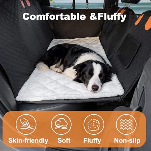 Backseat Pet Bed Mat, Truck Plaid Dog Bed for Car Back Seat, Deluxe Dog Seat Covers, Non-Slip Travel Pet Mat, Fit for Backseat Extenders and Trucks SUV